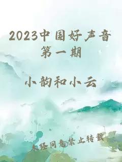 2023中国好声音第一期